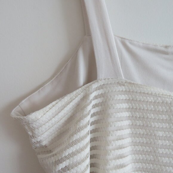 GOOD AMERICAN Sheer Mesh Midi Dress in Netural Ivory - GA Size 6 / 3XL NWT - Picture 11 of 14